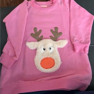 AUW Pink Sweatshirt with Orange Label